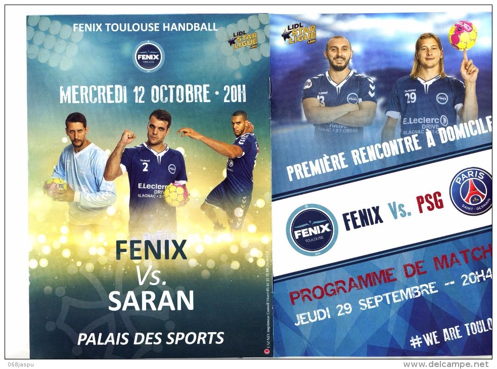 Programme Match Hanball Toulouse Paris Saint Germain - Handball