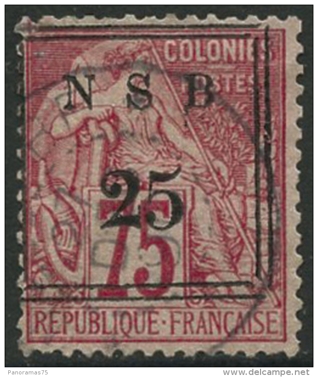 N°17 25c Sur 75c Rose, Signé  Brun Et Bernichon, Réparation Angle NO - B - Andere & Zonder Classificatie