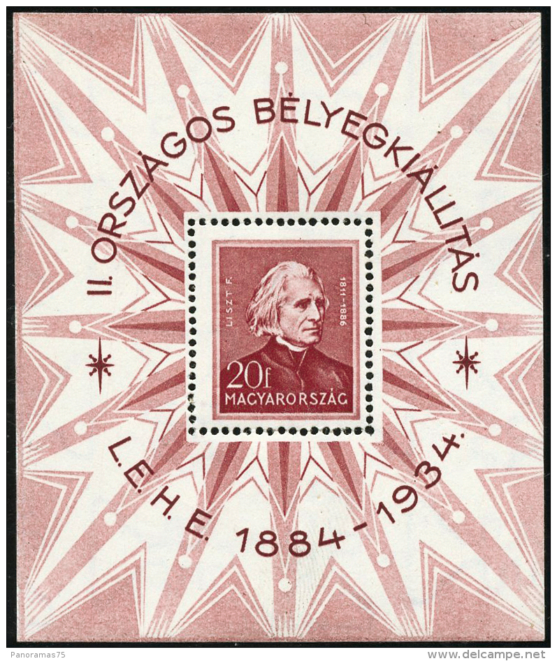 N°1 Le Bloc  Franz Liszt - TB - Blokken & Velletjes