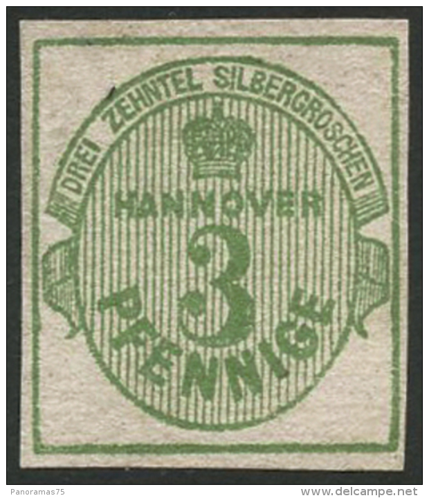 N°15 3pf Vert-jaune - TB - Hanover