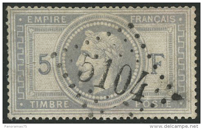 N°33 5F Empire, Obl 5104 Signé Roumet Et JF Brun - TB - Andere & Zonder Classificatie