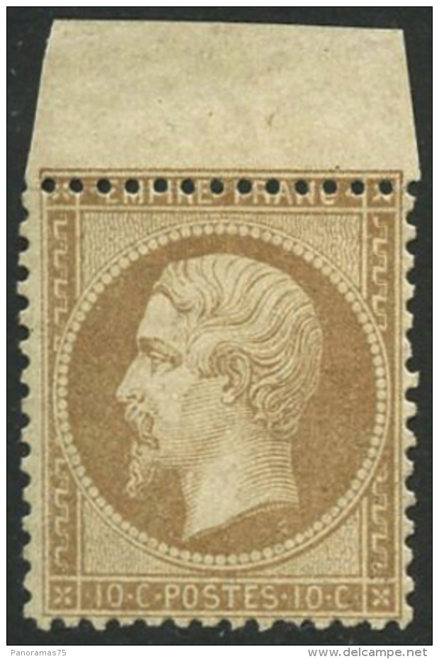 N°21 10c Bistre, BDF Variété De Piquage - TB - Autres & Non Classés