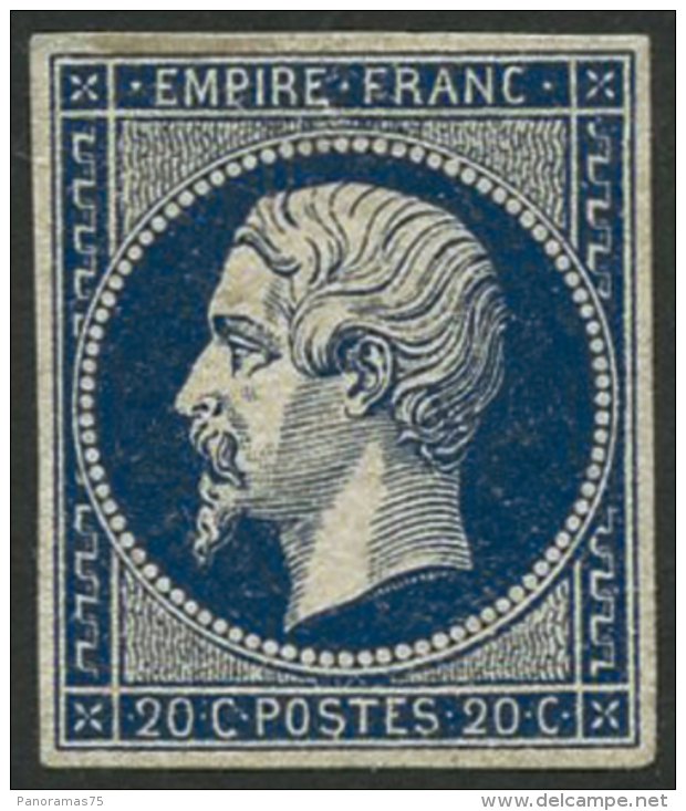 N°14Ab 20c Bleu-noir, Type I Signé JF Brun - TB - Andere & Zonder Classificatie