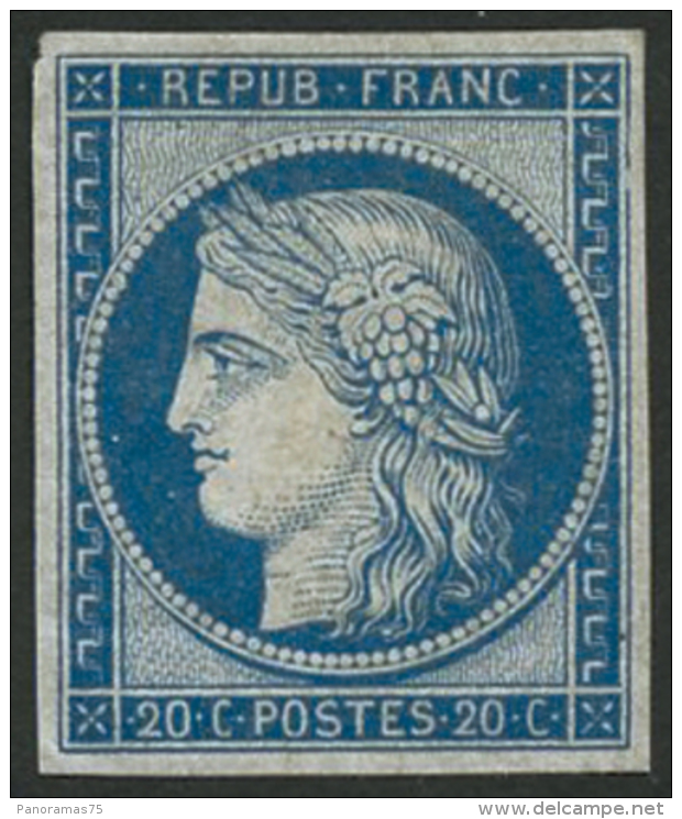 N°8F 20c Bleu, Réimp - TB - 1849-1850 Cérès