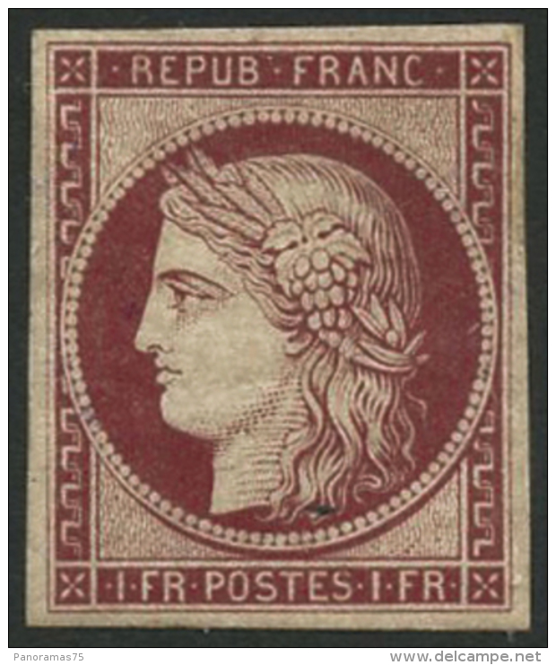 N°6F 1F Carmin, Réimp - TB - 1849-1850 Cérès