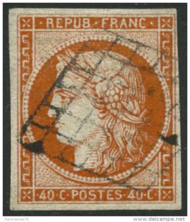 N°5a 40c Orange Vif, Signé Calves - TB - 1849-1850 Cérès
