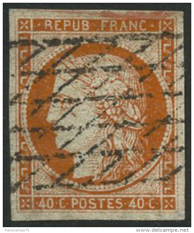 N°5 40c Orange, Signé Brun - TB - 1849-1850 Cérès
