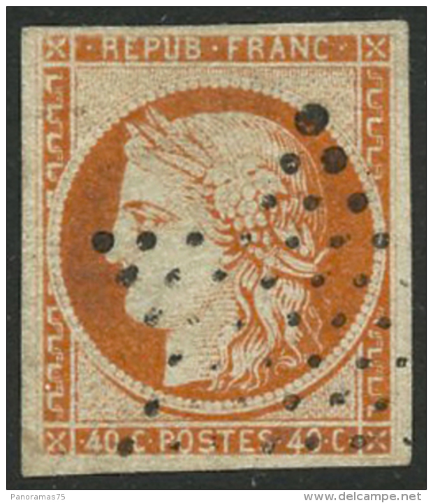 N°5 40c Orange, Signé JF Brun - TB - 1849-1850 Cérès