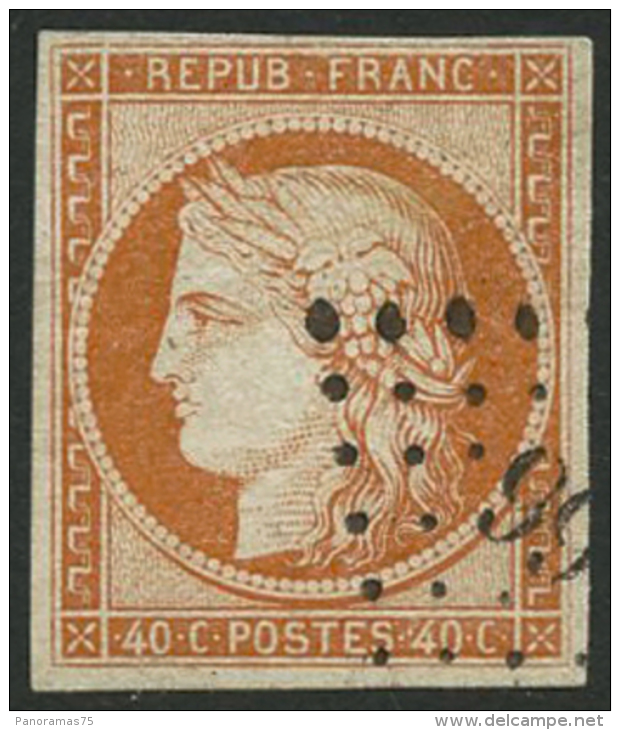 N°5 40c Orange, Signé Calves - TB - 1849-1850 Cérès