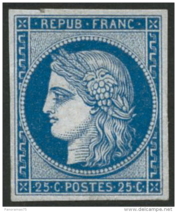 N°4d 25c Bleu Réimp - TB - 1849-1850 Cérès