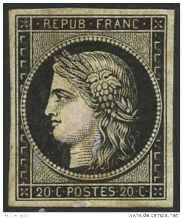 N°3a 20c Noir S/blanc - TB - 1849-1850 Cérès