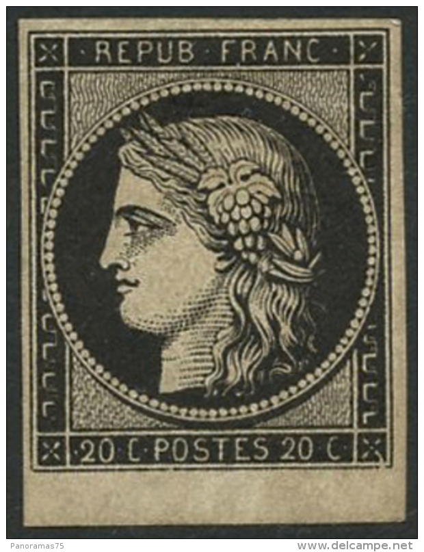 N°3 20c Noir S/jaune - TB - 1849-1850 Ceres