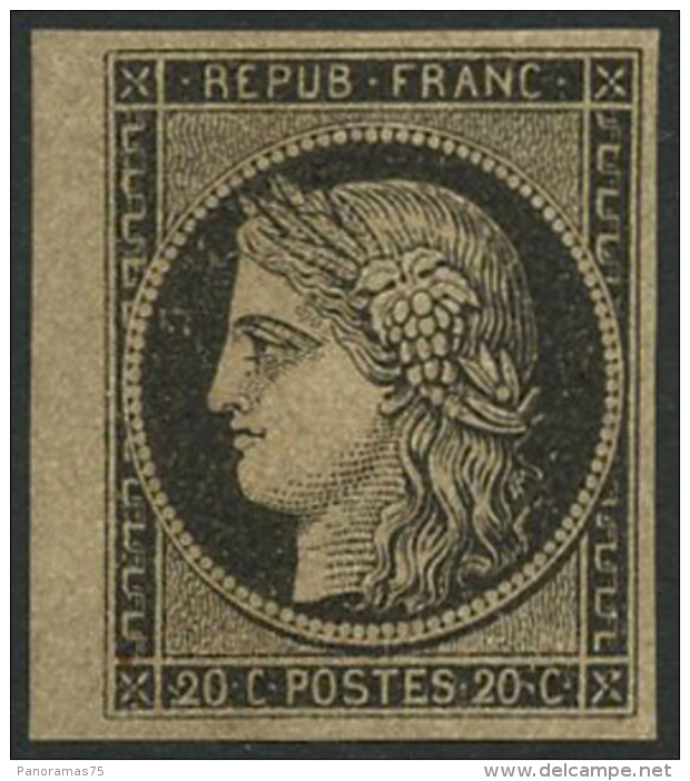 N°3 20c Noir S/jaune - TB - 1849-1850 Cérès