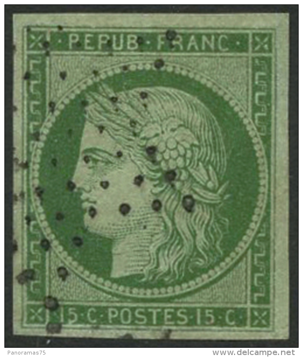 N°2 15c Vert, Obl étoile - TB - 1849-1850 Ceres