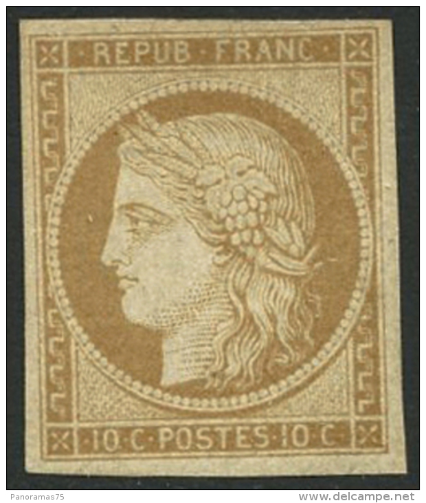 N°1F 10c Bistre, Réimp - TB - 1849-1850 Ceres