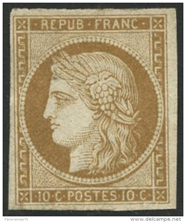 N°1F 10c Bistre, Réimp - TB - 1849-1850 Ceres