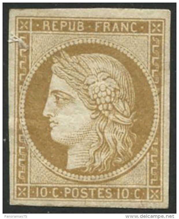 N°1F 10c Bistre, Réimp - TB - 1849-1850 Ceres