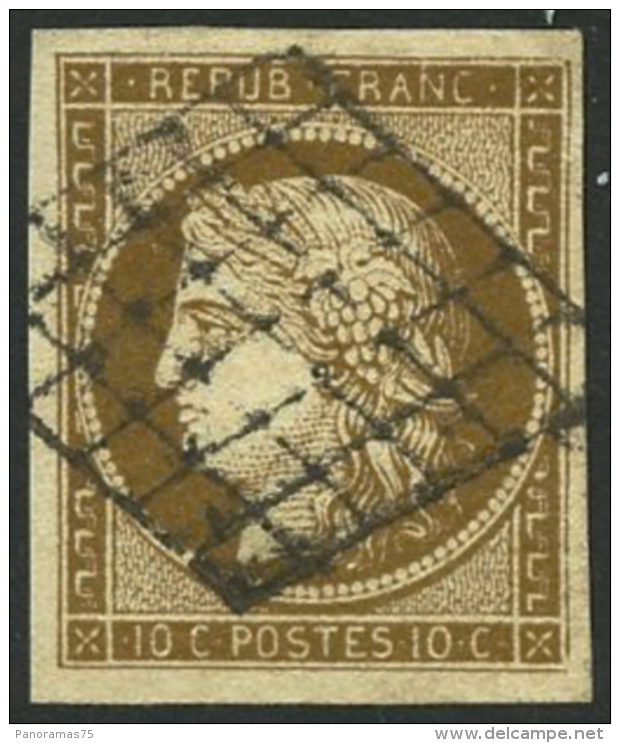 N°1c 10c Bistre-verdâtre Foncé - TB - 1849-1850 Ceres