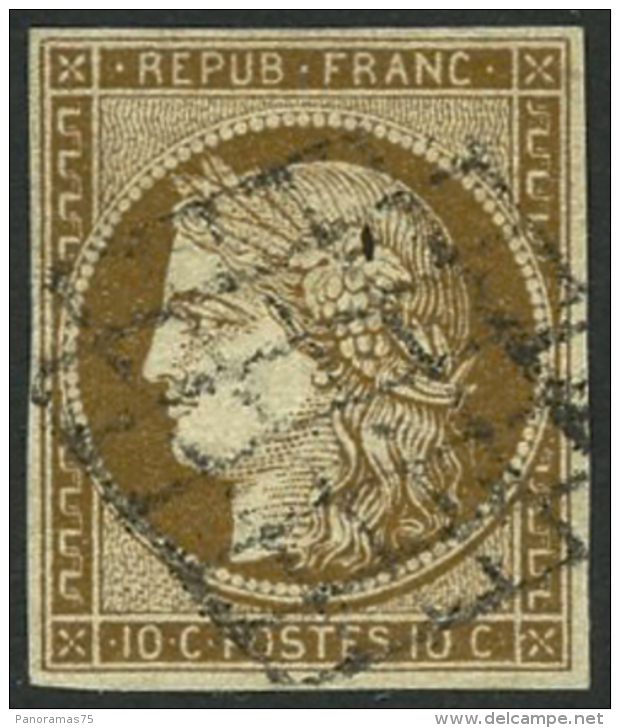 N°1a 10c Bistre-brun, Signé Calves - TB - 1849-1850 Ceres