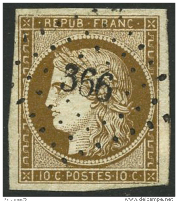 N°1a 10c Bistre-brun, Obl PC - TB - 1849-1850 Cérès