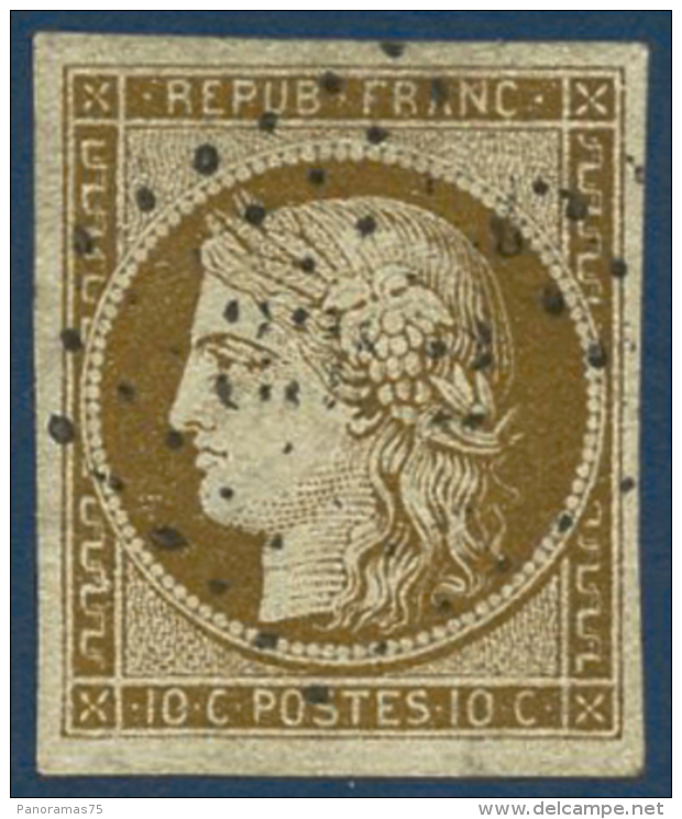 N°1 10c Bistre - TB - 1849-1850 Cérès