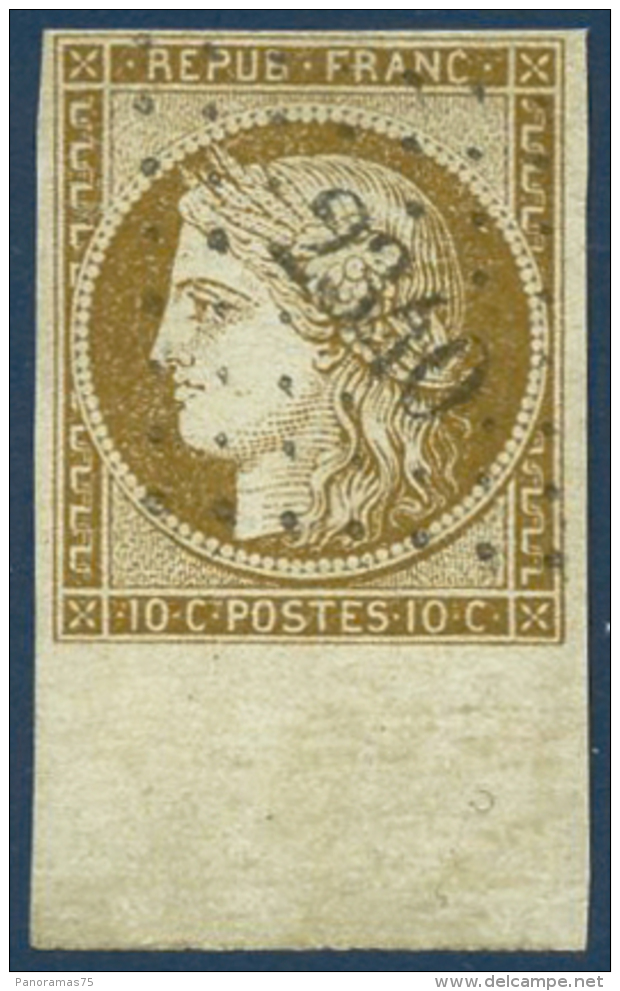 N°1 10c Bistre, BDF Obl PC 2340 (Orléans) - TB - 1849-1850 Ceres