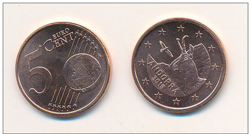 Andorra 2015 - ORIGINAL Amtliche 5 Cent Kursmünze - Stempelglanz Aus KMS - Vatican