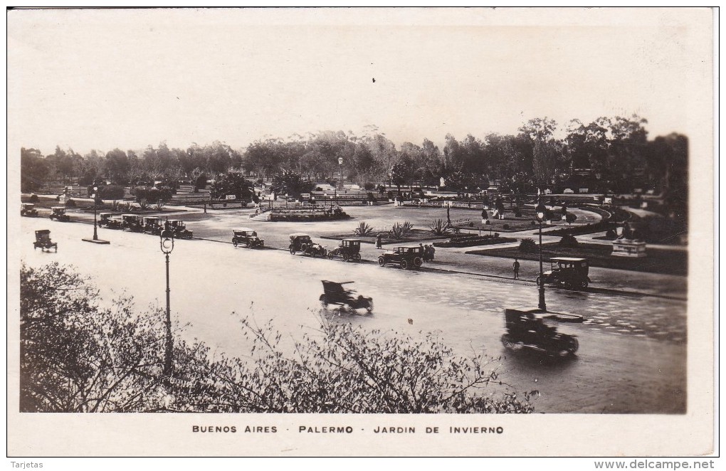 POSTAL DE BUENOS AIRES DE PALERMO, JARDIN DE INVIERNO DEL AÑO 1928 (G. BOURQUIN) (ARGENTINA) - Argentinië