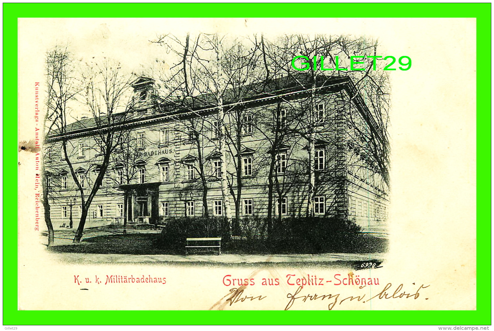 TEPLITZ-SCHONAU, TCHÉQUIE - K. U. K. MILITARBADEHAUS  - TRAVEL IN 1901 - UNDIVIDED BACK - ANTON HEIN - - Tchéquie