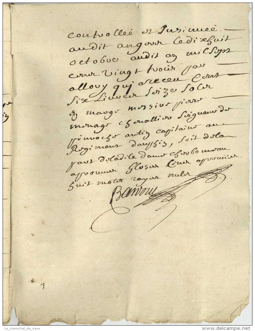 ANGERS 1723 Contrat De Mariage Chevalier Pierre MENAGE Et Francoise PASQUERAYE Anjou 27 Pp. - Manuscripts