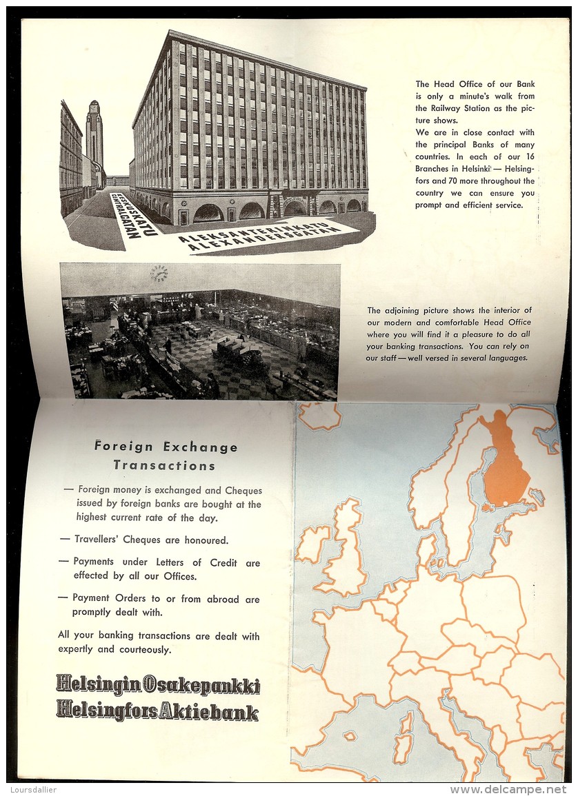 Carte HELSINKI Avec Quelques Photos De Monuments FILANDE 1952 Lors Des JO HELSINKI - Europe