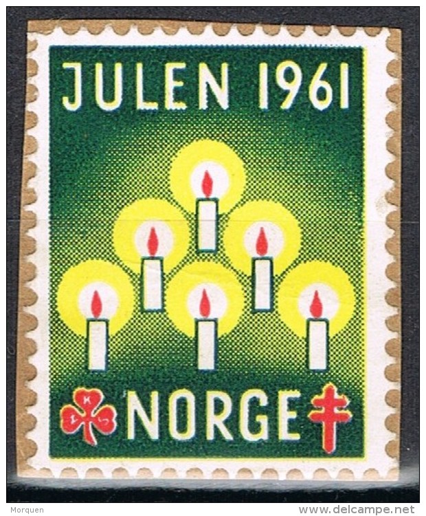 Viñeta NORGE, Noruega, JULEN 1961. Navidad º - Errors, Freaks & Oddities (EFO)