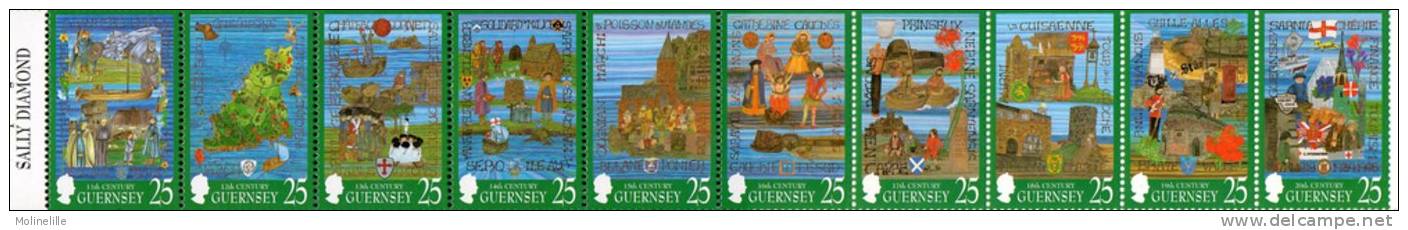 GUERNESEY  N° 769/778 ** - TAPISSERIES MURALES  Côte 12.50 € - Guernsey