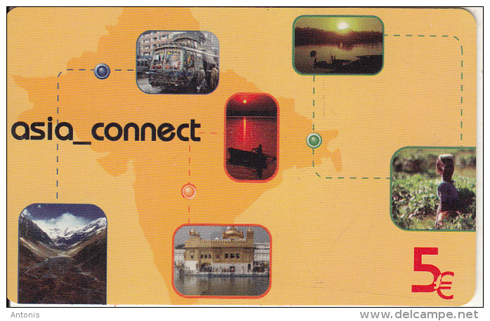 GREECE - Asia Connect Prepaid Card 5 Euro, Exp.date 31/12/08, Sample - Greece