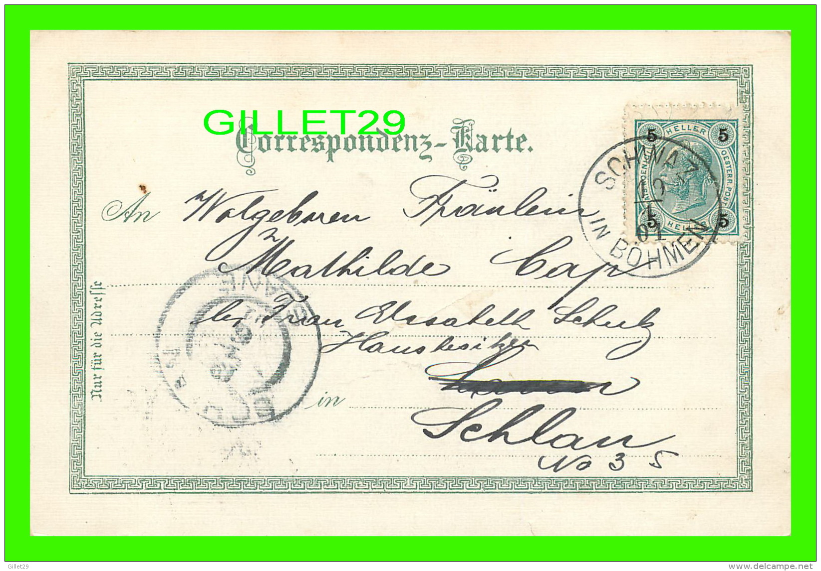 TEPLITZ, TCHÉQUIE - COLLONNADE IM KURGARTEN U. THEATER - SCHLOSSPLATZ - TRAVEL IN 1901 - MEHNER &amp; MAAS - - Tchéquie