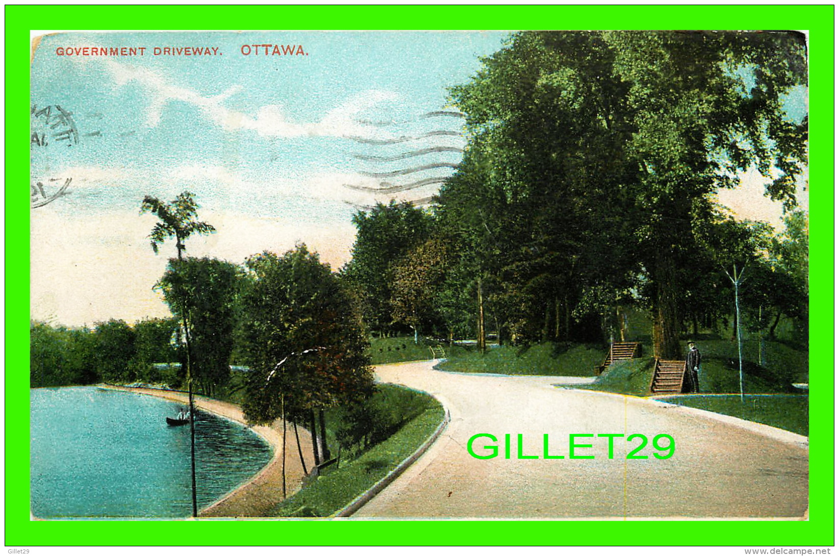 OTTAWA, ONTARIO - GOVERNMENT DRIVEWAY - TRAVEL IN 1909 - MONTREAL IMPORT CO - - Ottawa