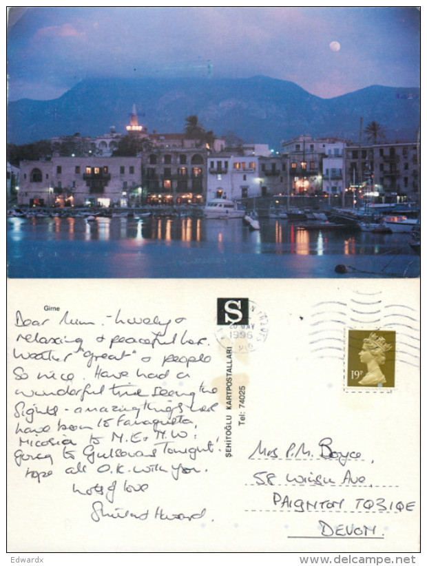 Kyrenia, North Cyprus KKTC, Cyprus Postcard Posted 1996 Stamp - Cyprus
