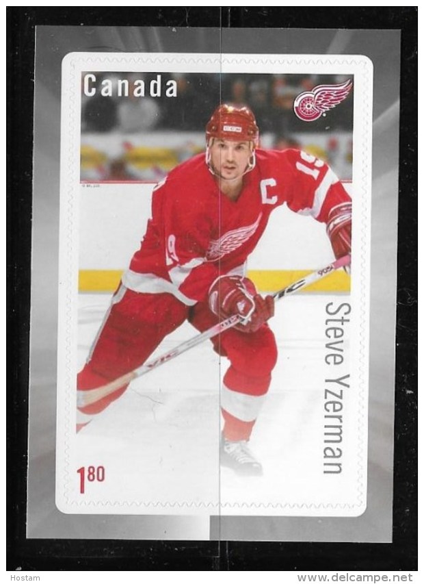 CANADA, 2016,  THE GREAT CANADIANS  N H L    Sheelet  Of The $ 1.80 Rate  STEVE YZERMAN - Blocks & Sheetlets