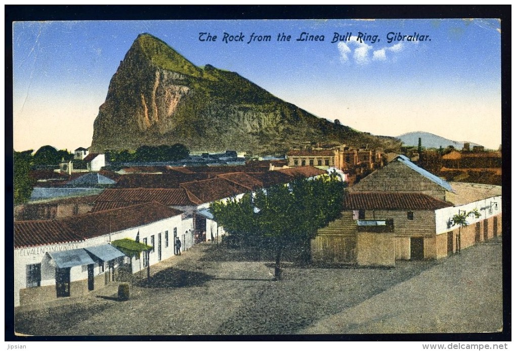 Cpa De Gibraltar  -- The Rock From The Linea Bull Ring      JIP20 - Gibraltar