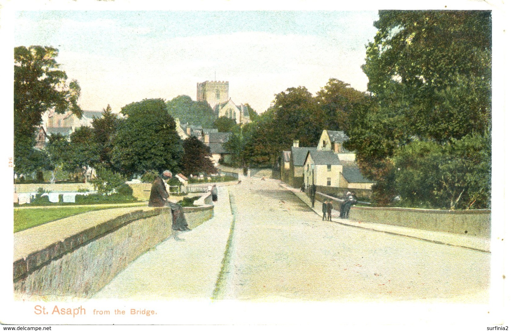 CLWYD - ST ASAPH FROM THE BRIDGE - EARLY Clw368 - Flintshire