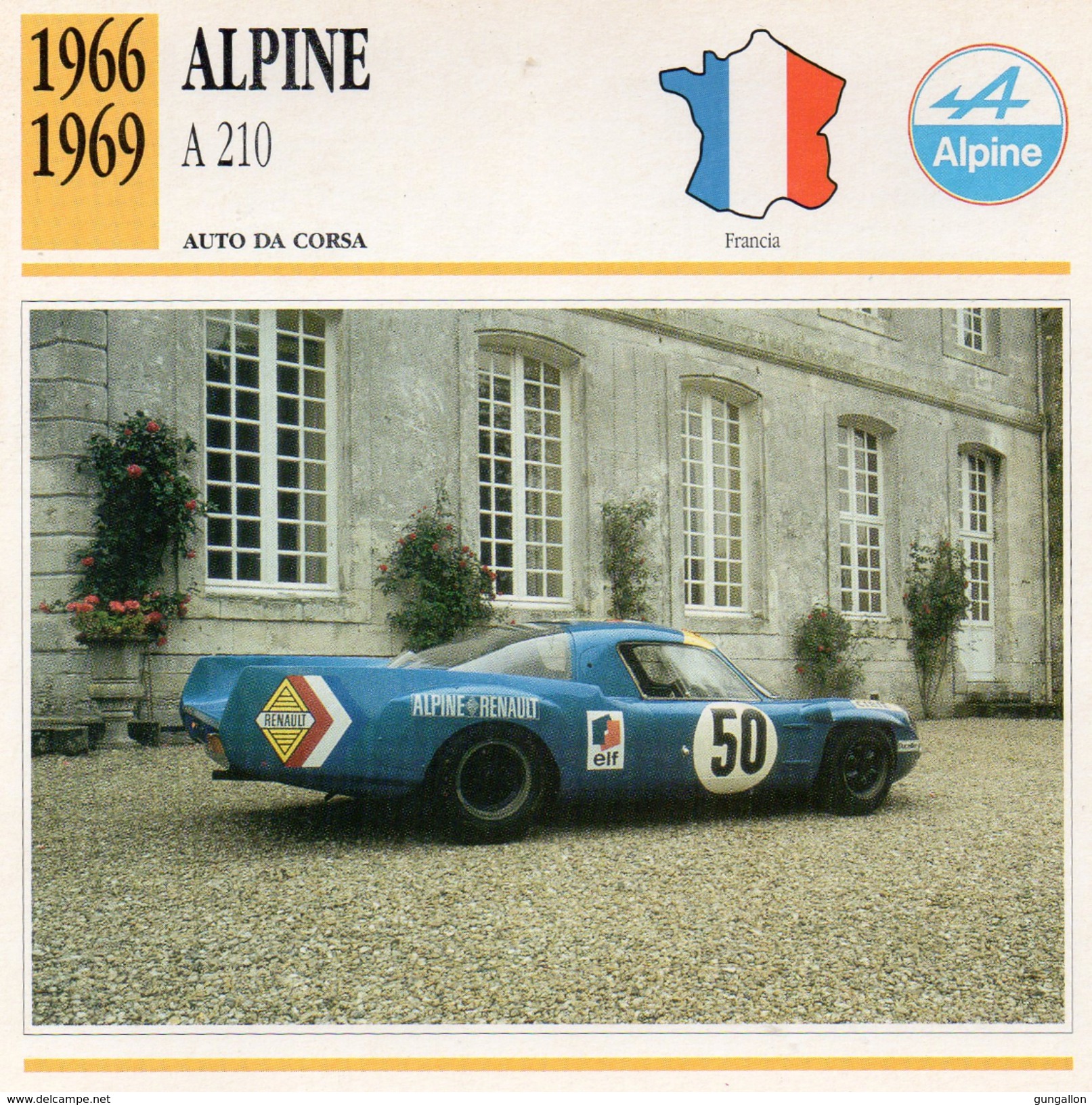 Auto Da Collezione  "Alpine 1966  A 210"  (Francia) - Moteurs