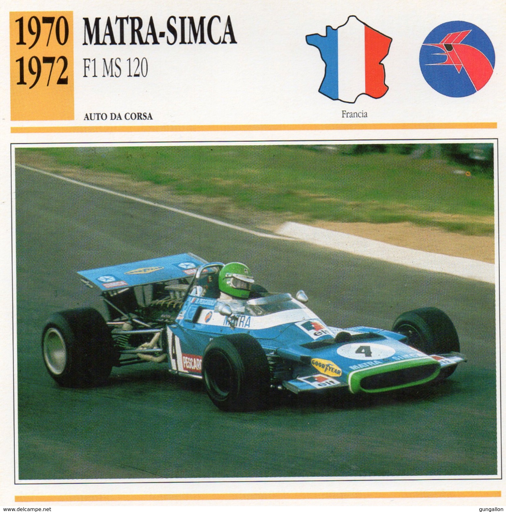 Auto Da Collezione  "Matra-Simca 1970 F1 MS 120"  (Francia) - Moteurs