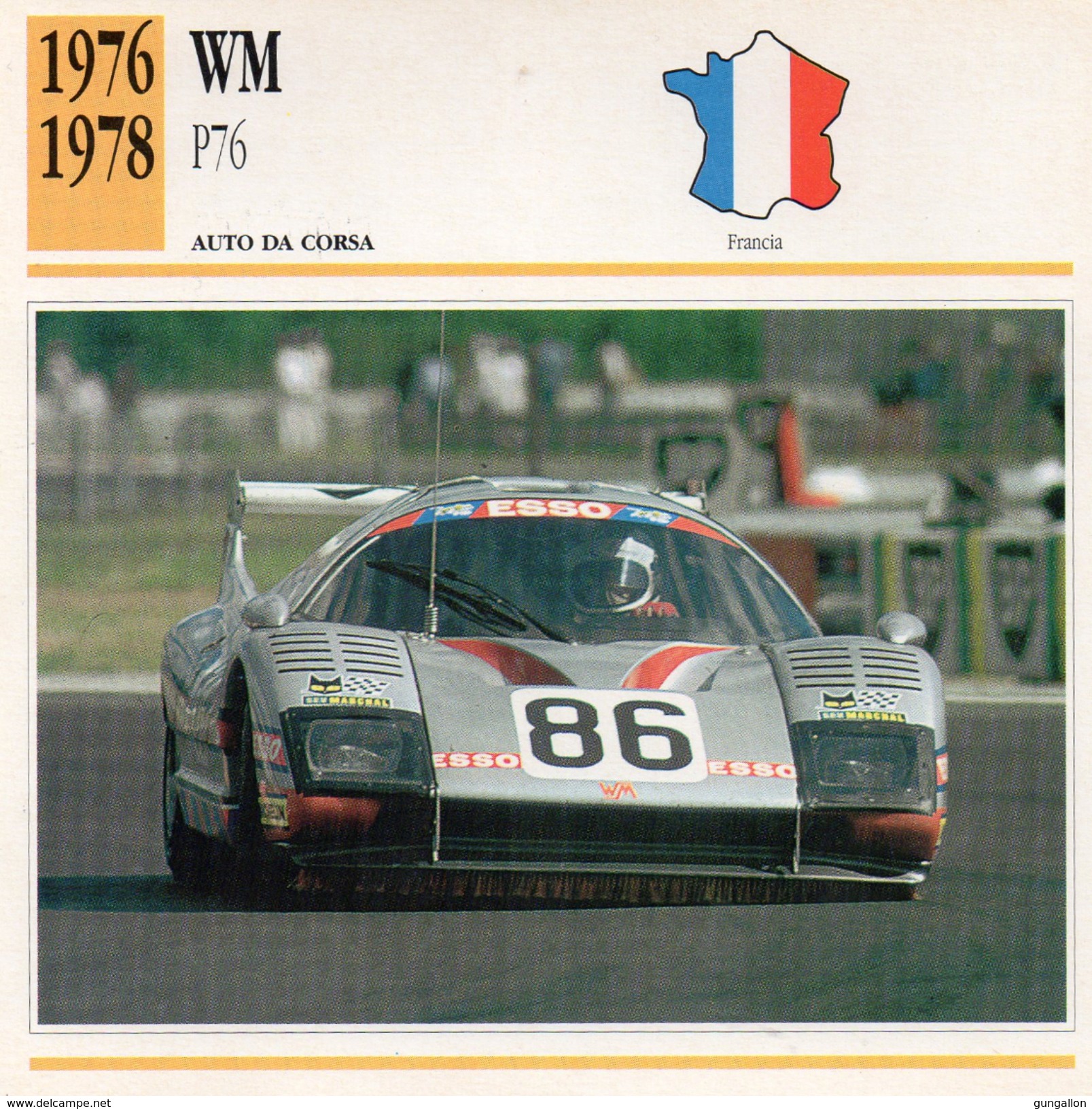 Auto Da Collezione  "WM 1976 P76"  (Francia) - Moteurs