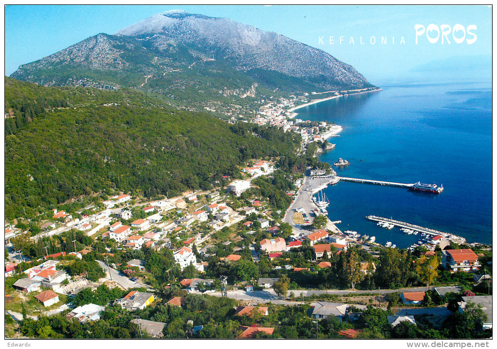 Poros, Cephalonia, Greece Postcard Posted 2012 Stamp - Greece