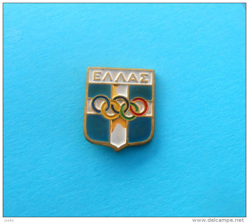 GREECE NOC (NATIONAL OLYMPIC COMMITTEE ) Pin Badge O. Games Jeux Olympiques Olympia Olympiade Juegos Olímpicos Olimpiadi - Olympic Games