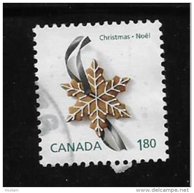 CANADA, MNH, 2012, USED #2581c,   CHRISTMAS GINGERBREAD COOKIES, SINGLE "INTERNATIONAL Rate" From Sheetlet USED - Oblitérés