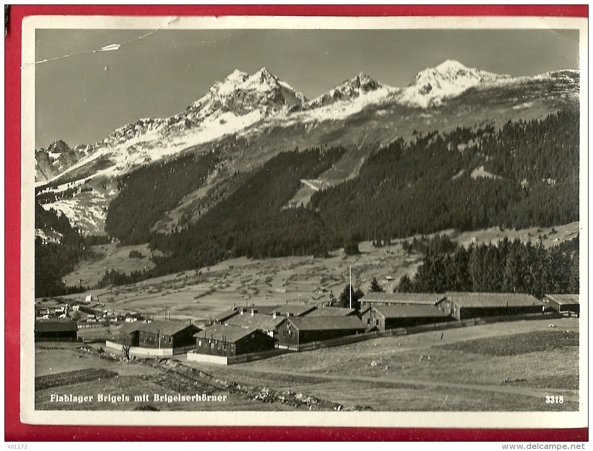 HBR-08  Breil-Brigels Kanton Graubünden, Flablager Mit Brigelserhörner . Ecke Gebogen. - Breil/Brigels