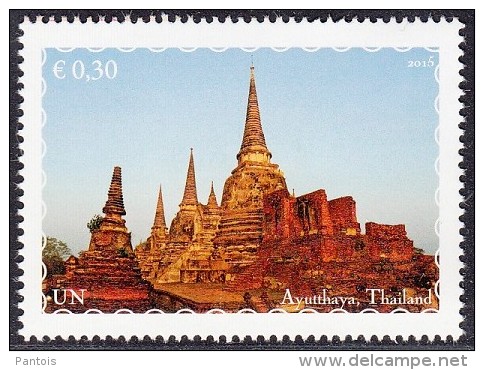 ONU Vienne 2015 World Heritage Patrimoine Mondial South East Asia Asie Du Sud-Est. 6 Stamps From Booklet Tirés Du Carnet - Altri & Non Classificati