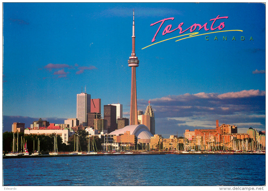 CN Tower, Toronto, Ontario, Canada Postcard Posted 2000 Stamp - Toronto