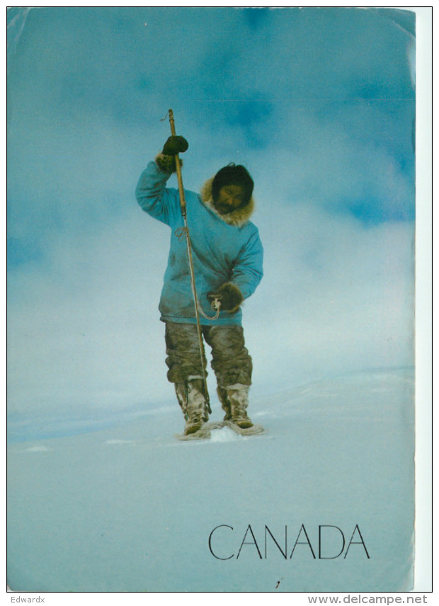 Inuit Hunter, Canada Postcard Posted 1984 Stamp - Moderne Ansichtskarten